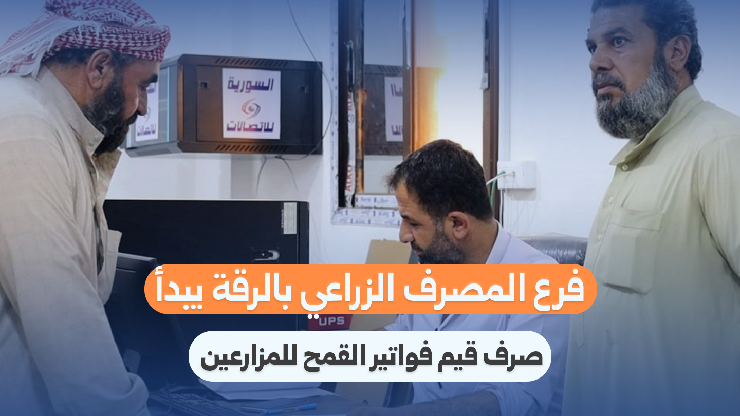 Agricultural Bank in Raqqa Begins Issuing Payments for Wheat Deliveries