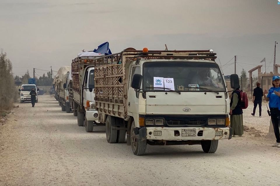 385 Families Depart Al-Tala’i Camp for Return to Ras al-Ayn