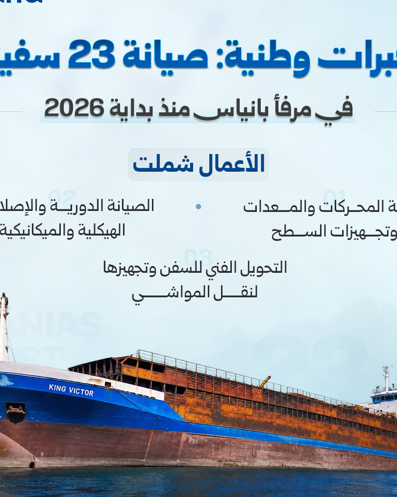 Baniyas Port Completes Maintenance on 23 Ships Using National Expertise