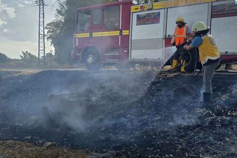 Fire Extinguished in Agricultural Lands Near Quneitra’s Saida Al-Jolan